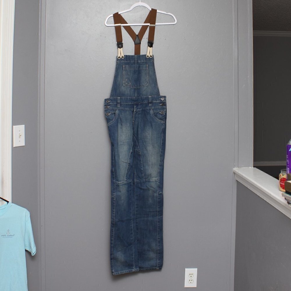 MNG Jeans brown strap denim overalls